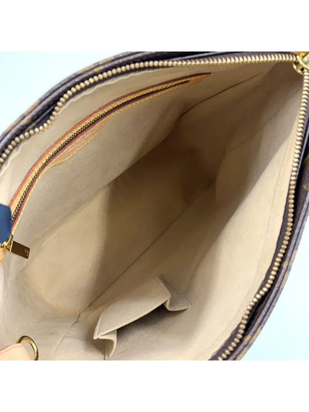 Louis Vuitton Looping GM Monogram Leather Brown Light Shoulder Bag Gold